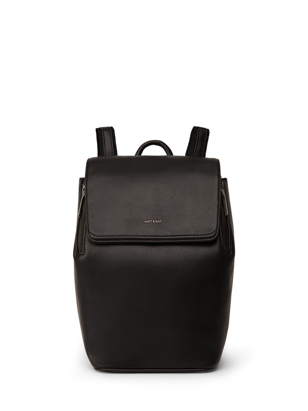 Matt & Nat Mini Fabi Black Vegan Leather Backpack